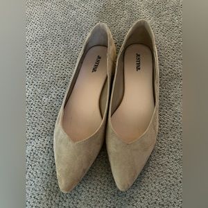 JustFab beige flats